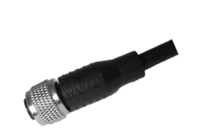 M12 Femeie Drept UnShield A-Codificare Cablu PUR 12PIN 2.0M M12X1.0