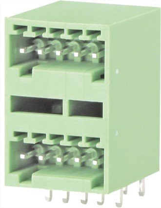 Conector masculin în unghi drept, cu două rânduri, 2,5 mm